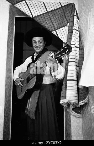 Der argentinische Komiker Alfredo Barbieri während eines Interviews in Buenos Aires, Argentinien, Februar 1975. Stockfoto