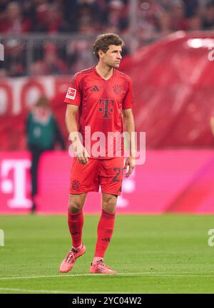 Thomas MUELLER, MÜLLER, FCB 25 im Spiel FC BAYERN MÜNCHEN - VFB STUTTGART 4-0 am 19. Oktober 2024 in München. Saison 2024/2025, 1.Bundesliga, FCB, München, Spieltag 7, 7.Spieltag Fotograf: Peter Schatz - DFL-VORSCHRIFTEN VERBIETEN JEDE VERWENDUNG VON FOTOGRAFIEN als BILDSEQUENZEN und/oder QUASI-VIDEO - Stockfoto