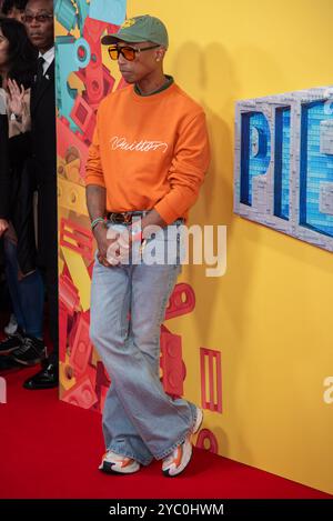 London, Großbritannien. Oktober 2024. Pharrell Williams nimmt an der „Stück für Stück“ Abschlussfeier Headline Gala Teil – 68. BFI London Film Festival. Quelle: SOPA Images Limited/Alamy Live News Stockfoto