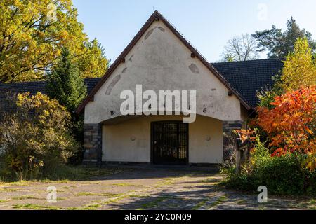 Lanke Deutschland 2024: Der Waldhof am Bogensee ist der ehemalige Landsitz des NS-Propagandaministers Joseph Goebbels. Stockfoto