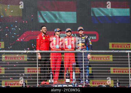 PODIUM des Formel-1-Rennens Pirelli Grand Prix 2024 der Vereinigten Staaten, der vom 18. Bis 20. September 2024 auf dem Circuit of Americas in Austin, TX (USA) stattfindet Stockfoto