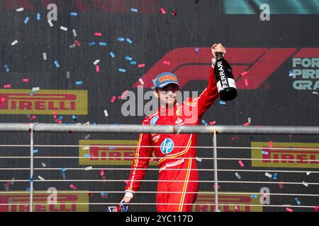 Austin, USA. Oktober 2024. PODIUM des Formel-1-Rennens Pirelli Grand Prix 2024 der Vereinigten Staaten, der auf dem Circuit of Americas in Austin, TX (USA), 18.-20. September 2024 ausgetragen werden soll. Credit: Alessio de Marco/Alamy Live News Stockfoto