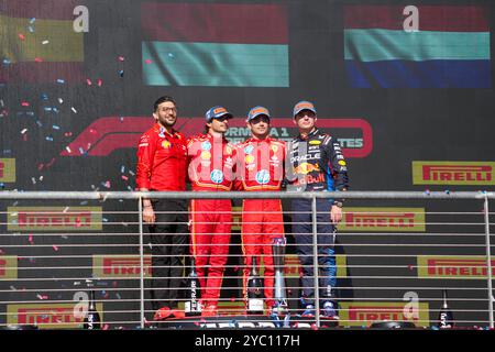 Austin, USA. Oktober 2024. PODIUM des Formel-1-Rennens Pirelli Grand Prix 2024 der Vereinigten Staaten, der auf dem Circuit of Americas in Austin, TX (USA), 18.-20. September 2024 ausgetragen werden soll. Credit: Alessio de Marco/Alamy Live News Stockfoto