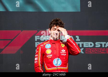 PODIUM des Rennens der Formel 1 Pirelli, USA. Februar 2024. Grand Prix 2024, der auf dem Circuit of Americas in Austin, TX (USA), 18.-20. September 2024 (Foto: Alessio de Marco/SIPA USA) Credit: SIPA USA/Alamy Live News Stockfoto