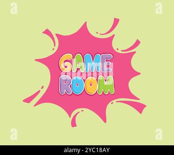 Poster für Kinder-Clubs. Spielzeuge Spielzone, Kinderspiele Party und Spielbereich Poster. Plakate für Kinder-Unterhaltungs-Camp, Kindererziehungsraum-Klu Stock Vektor