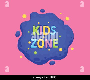 Poster für Kinder-Clubs. Spielzeuge Spielzone, Kinderspiele Party und Spielbereich Poster. Plakate für Kinder-Unterhaltungs-Camp, Kindererziehungsraum-Klu Stock Vektor