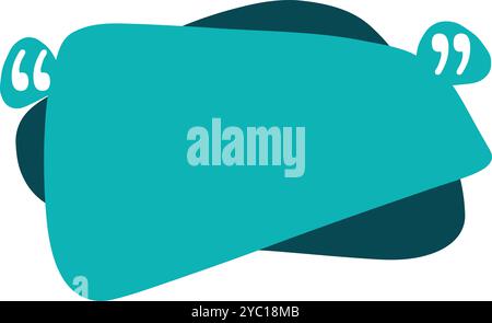 Rahmen für Anführungszeichen. Zitatbemerkung, Rahmen für erwähnte Angebote und Textvorlage für Callouts. Anführungsrahmen für Gesprächsbemerkungen, Zitationsnotiz oder Dialogfeldblase Stock Vektor