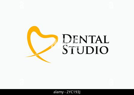 Dentallogo Design Vektor Geschäftsmarke kreative Ideen editierbar Stock Vektor
