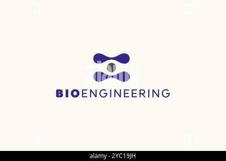 Bio Engineering Logo Design Vektor Geschäftsmarke kreative Ideen editierbar Stock Vektor