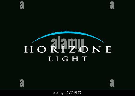 Horizon Light Logo Design Vektor Geschäftsmarke kreative Ideen editierbar Stock Vektor