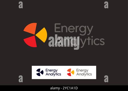 Energieanalytik Logo Design Vektor Geschäftsmarke kreative Ideen editierbar Stock Vektor