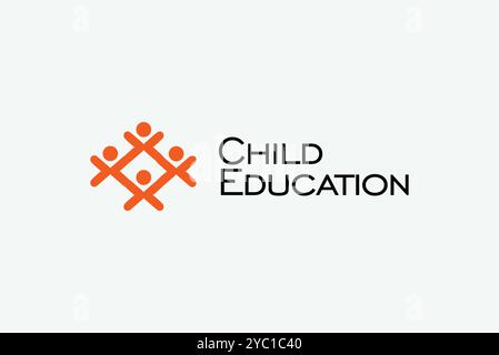 Kinderbildung Logo Design Vektor Geschäftsmarke kreative Ideen editierbar Stock Vektor