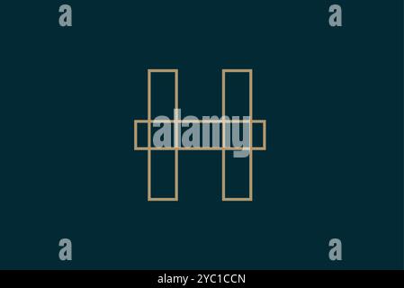 Letter H Logo Design Vektor Geschäftsmarke kreative Ideen editierbar Stock Vektor