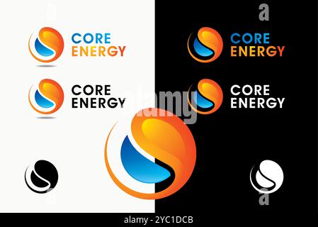 Core Energy Power Logo Design Vektor Geschäftsmarke kreative Ideen editierbar Stock Vektor