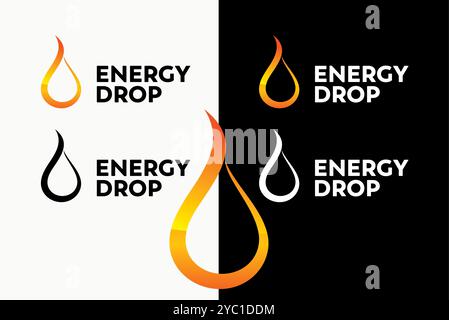 Drop Logo Design Vektor Geschäftsmarke kreative Ideen editierbar Stock Vektor