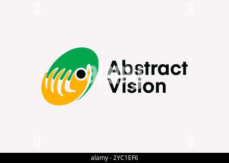 Abstrakte Vision Logo Design Vektor Geschäftsmarke kreative Ideen editierbar Stock Vektor