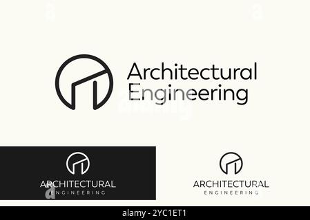 Architekturtechnik Brief H Logo Design Vektor Geschäftsmarke kreative Ideen editierbar Stock Vektor