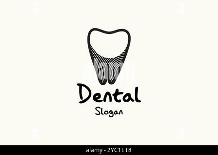 Dentallogo Design Vektor Geschäftsmarke kreative Ideen editierbar Stock Vektor