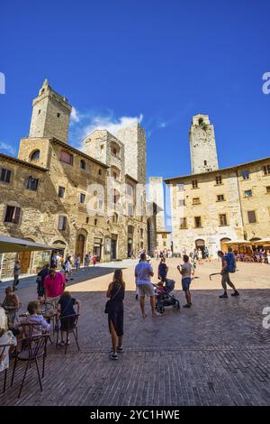 Geschlechtertürme in San Gimignano, Toskana, Italien, Europa Stockfoto