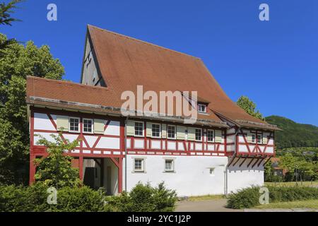 Schloessle Oberlenningen, Schloss Lenningen, ehemalige Adelsresidenz der Familie Schilling von Cannstatt, heute Museum für Papier- und Buchkunst Stockfoto