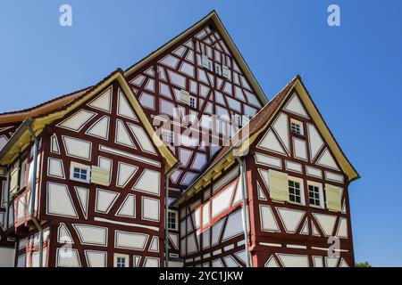 Schloessle Oberlenningen, Schloss Lenningen, ehemalige Adelsresidenz der Familie Schilling von Cannstatt, heute Museum für Papier- und Buchkunst Stockfoto