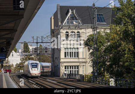 S-Bahnhof Tiergarten mit nah- und Fernzügen, Berlin, Deutschland, Europa Stockfoto