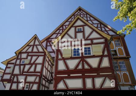 Schloessle Oberlenningen, Schloss Lenningen, ehemalige Adelsresidenz der Familie Schilling von Cannstatt, heute Museum für Papier- und Buchkunst Stockfoto