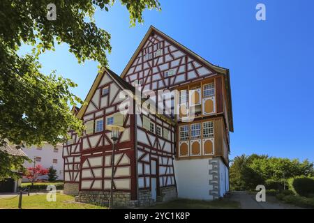 Schloessle Oberlenningen, Schloss Lenningen, ehemalige Adelsresidenz der Familie Schilling von Cannstatt, heute Museum für Papier- und Buchkunst Stockfoto