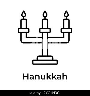 Holen Sie sich dieses fantastische Symbol der Kerzen im modernen Stil, Hanukkah Day Vector Design Stock Vektor