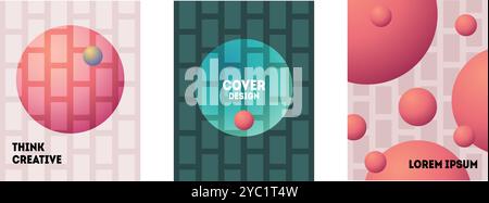 Satz moderner Farbposter Stock Vektor