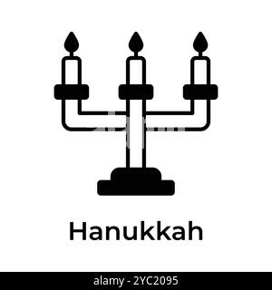 Holen Sie sich dieses fantastische Symbol der Kerzen im modernen Stil, Hanukkah Day Vector Design Stock Vektor