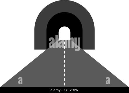 Tunnelsymbol mit flachem Design. Editierbarer Vektor. Stock Vektor