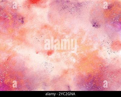 Abstrakter Hintergrund aus rosafarbenem Aquarellpapier im Grunge-Stil Stockfoto