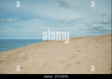 Rubjerg Knude Fyr Leuchtturm auf Dünen in Løkken, Jütland, Dänemark. Stockfoto