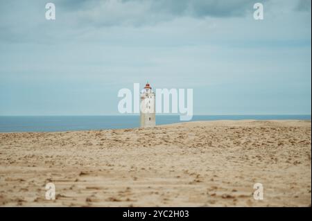 Rubjerg Knude Fyr Leuchtturm auf Dünen in Løkken, Jütland, Dänemark Stockfoto