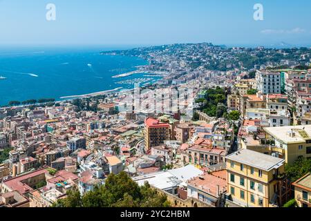 Stadt Neapel, Italien. Luftaufnahme Stockfoto