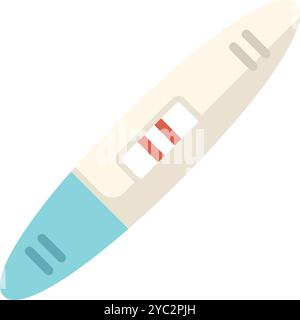 Positiver Schwangerschaftstest mit zwei roten Linien für ein positives Ergebnis Stock Vektor