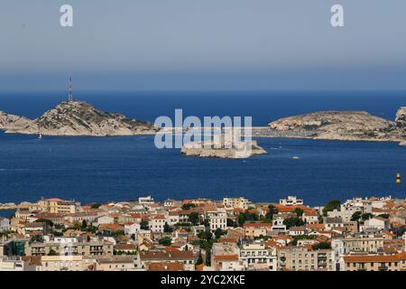 Das Chateau IF ist eine Festung, später ein Gefängnis auf der Insel If in der Bucht von Marseille Stockfoto