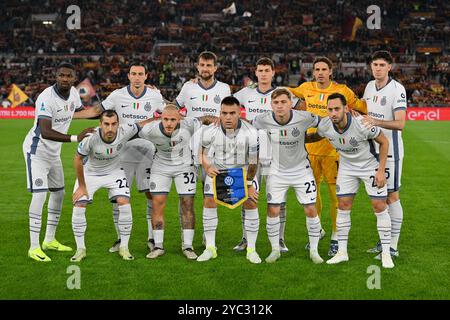 Oktober 2024, Stadio Olimpico, Roma, Italien; Fußball der Serie A; Roma gegen Inter Mailand; die Startaufstellung des FC Inter Stockfoto