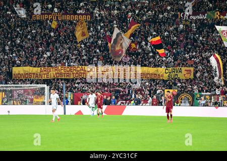 Oktober 2024, Stadio Olimpico, Roma, Italien; Fußball der Serie A; Roma gegen Inter Mailand; Roma-Unterstützer Stockfoto