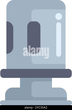 Moderne Ticketvalidierungsmaschine für öffentliche Verkehrsmittel, die seine Vorderansicht in flachem Design zeigt Stock Vektor