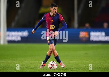 Barcelona, Spanien. Oktober 2024. Pedro Gonzalez Pedri vom FC Barcelona während des La Liga EA Sports Spiels zwischen dem FC Barcelona und Sevilla FC spielte am 20. Oktober 2024 im Lluis Companys Stadion in Barcelona, Spanien. (Foto: Bagu Blanco/PRESSINPHOTO) Credit: PRESSINPHOTO SPORTS AGENCY/Alamy Live News Stockfoto