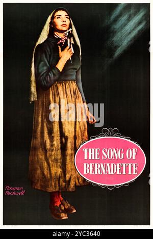 Vorspann-Poster für den Film The Song of Bernadette – Norman Rockwell Illustration aus dem Jahr 1943 Stockfoto