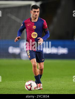 Barcelona, Spanien. Oktober 2024. Pedro Gonzalez Pedri vom FC Barcelona während des La Liga EA Sports Spiels zwischen dem FC Barcelona und Sevilla FC spielte am 20. Oktober 2024 im Lluis Companys Stadion in Barcelona, Spanien. (Foto: Bagu Blanco/PRESSINPHOTO) Credit: PRESSINPHOTO SPORTS AGENCY/Alamy Live News Stockfoto