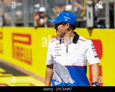 Austin, USA. Oktober 2024. Yuki Tsunoda beim Formel-1-Grand Prix von Pirelli United States vom Tower in Austin, Texas am 20. Oktober 2024. (Foto: Stephanie Tacy/SIPA USA) Credit: SIPA USA/Alamy Live News Stockfoto