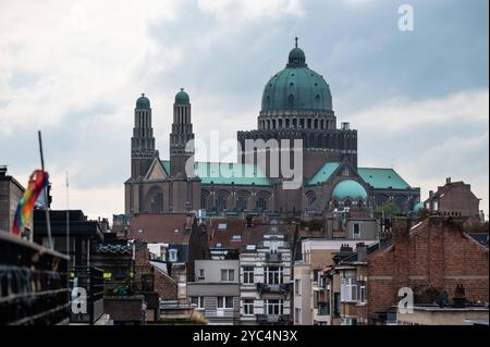 Die Nationalbasilika des Heiligen Herzens in Koekelberg, Jette, Region Brüssel-Hauptstadt, Belgien, 16. Oktober, 2024 Stockfoto