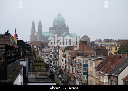 Die Nationalbasilika des Heiligen Herzens in Koekelberg, Jette, Region Brüssel-Hauptstadt, Belgien, 16. Oktober, 2024 Stockfoto