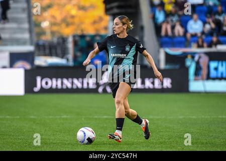 Harrison, Usa. Oktober 2024. Harrison, USA, 20. Oktober 2024: Esther (9 Gotham FC) während des Spiels der National Women's Soccer League zwischen Gotham FC und Orlando Pride in der Red Bull Arena in Harrison, NJ United States (NUR REDAKTIONELLE VERWENDUNG). (Rebekah Wynkoop/SPP) Credit: SPP Sport Press Photo. /Alamy Live News Stockfoto