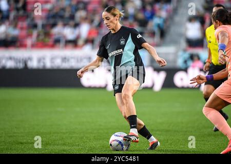 Harrison, Usa. Oktober 2024. Harrison, USA, 20. Oktober 2024: Esther (9 Gotham FC) während des Spiels der National Women's Soccer League zwischen Gotham FC und Orlando Pride in der Red Bull Arena in Harrison, NJ United States (NUR REDAKTIONELLE VERWENDUNG). (Rebekah Wynkoop/SPP) Credit: SPP Sport Press Photo. /Alamy Live News Stockfoto