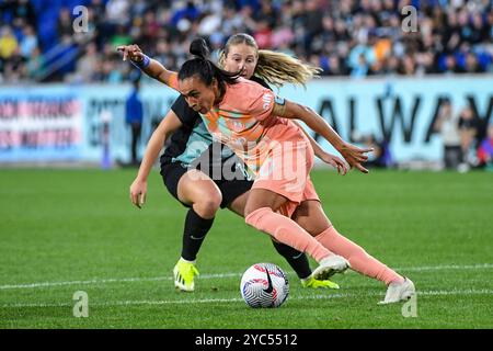 Harrison, Usa. Oktober 2024. Harrison, USA, 20. Oktober 2024: Marta (10 Orlando Pride) während des Spiels der National Women's Soccer League zwischen Gotham FC und Orlando Pride in der Red Bull Arena in Harrison, NJ United States (NUR REDAKTIONELLE VERWENDUNG). (Rebekah Wynkoop/SPP) Credit: SPP Sport Press Photo. /Alamy Live News Stockfoto